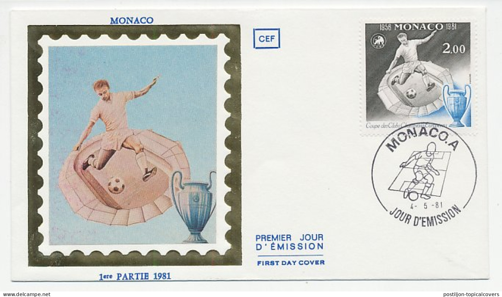 Cover / Postmark Monaco 1981 Football - European Championships  - Altri & Non Classificati