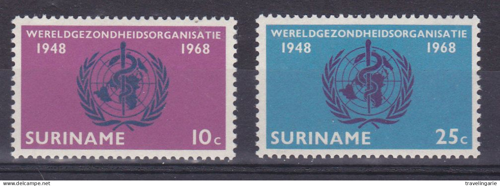 Suriname 1968 WHO World Health Organisation **/MNH - Medicine