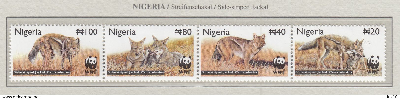 NIGERIA 2003 WWF Animals Mi 762-765 MNH Fauna 682 - Neufs