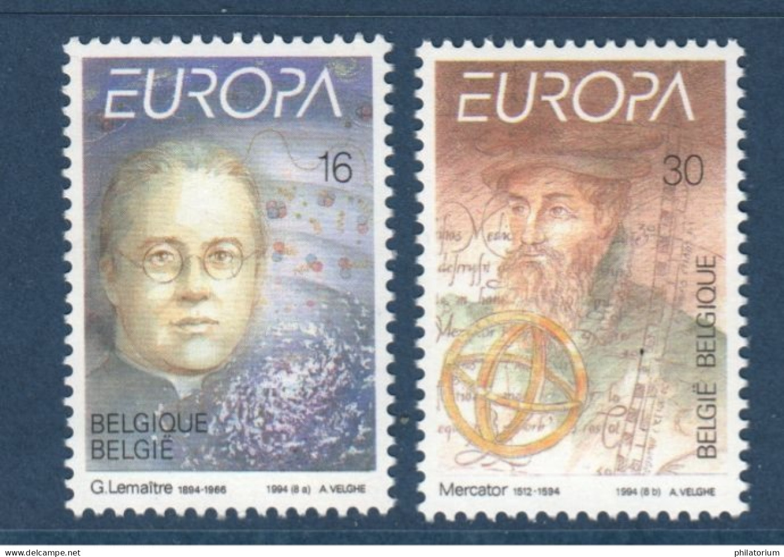 Belgique België, **, Yv 2551, 2552, Mi 2607, 2608, SG 3226, 3227, Europa 1994, - Unused Stamps