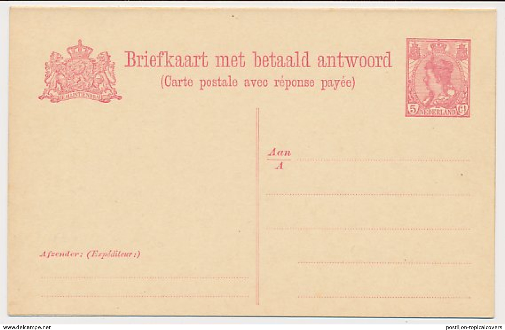 Briefkaart G. 105 - Postal Stationery