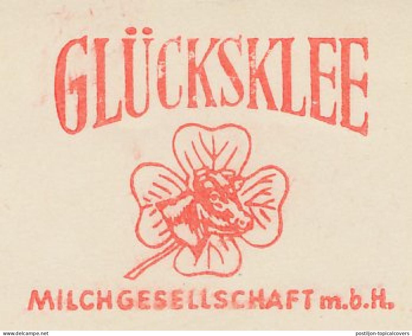 Meter Cut Germany 1955 Four Leaf Clover - Luck - Trees