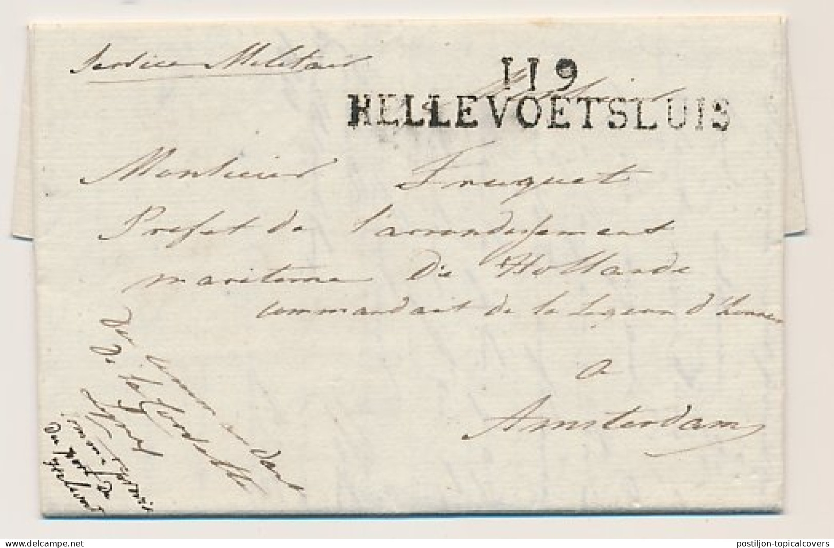 119 HELLEVOETSLUIS - Amsterdam 1811 - Dienst Militair - ...-1852 Prephilately