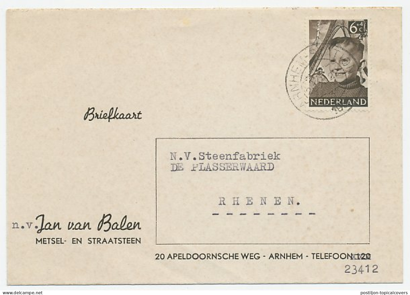 Em. Kind 1951 Arnhem - Rhenen - Ohne Zuordnung
