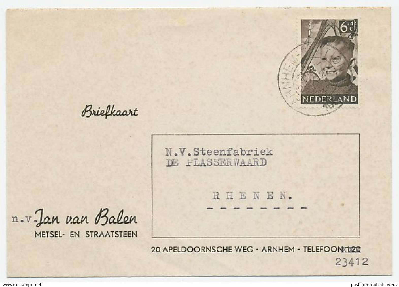 Em. Kind 1951 Arnhem - Rhenen - Non Classés