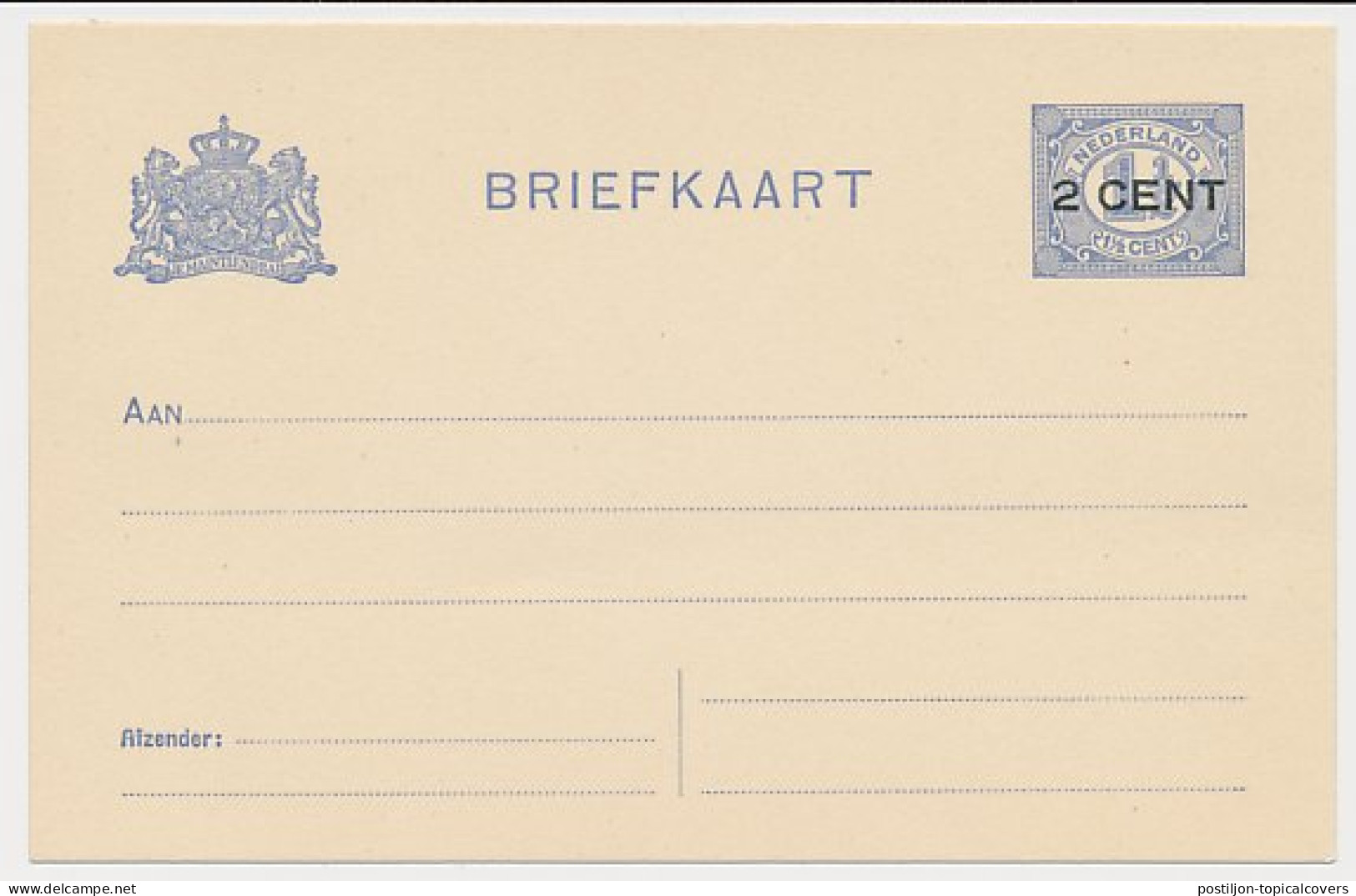 Briefkaart G. 92 II  - Material Postal