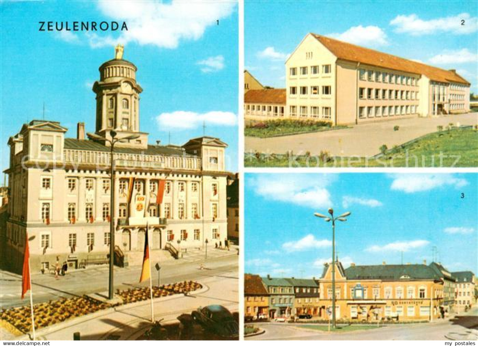 73652000 Zeulenroda-Triebes Rathaus Hubert Westhoff Oberschule Karl Marx Platz Z - Zeulenroda