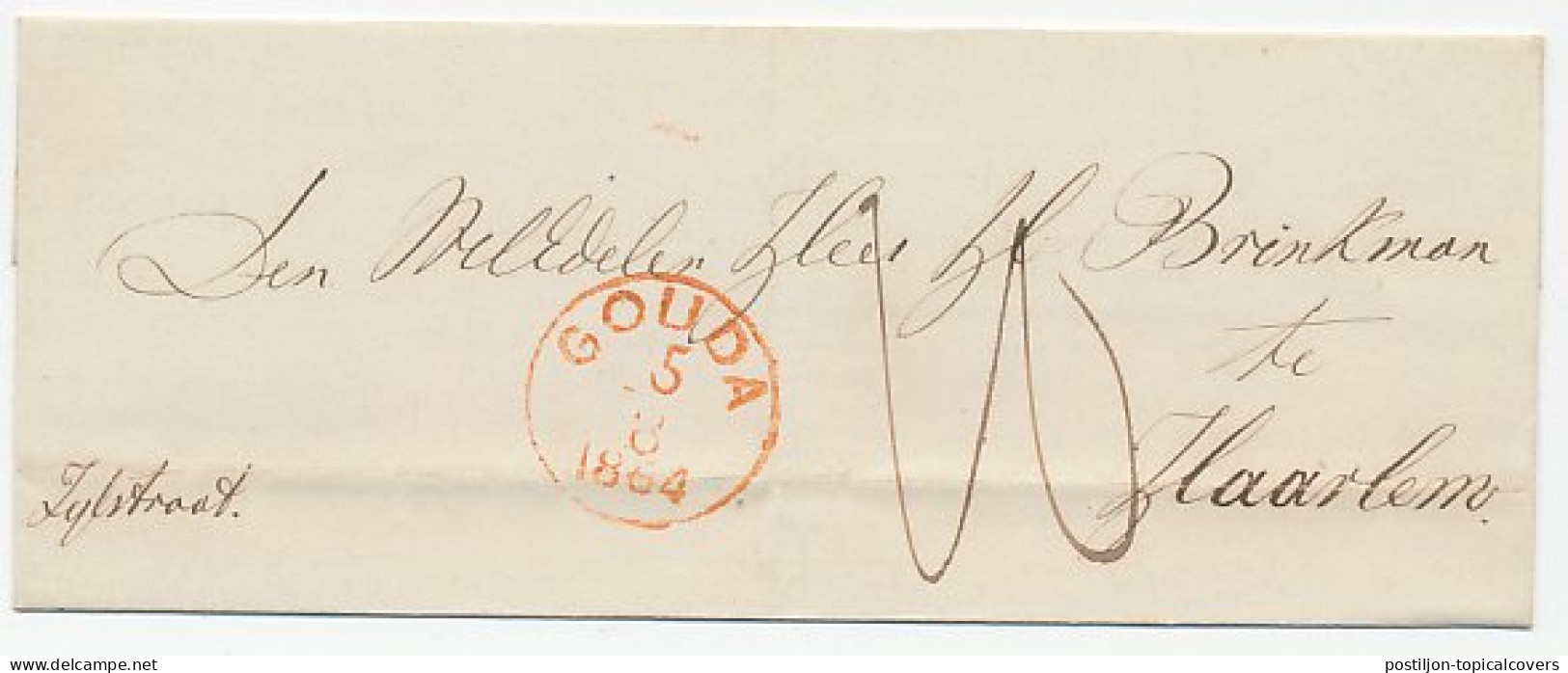 Naamstempel Ouderkerk A.D. Yssel 1864 - Cartas & Documentos