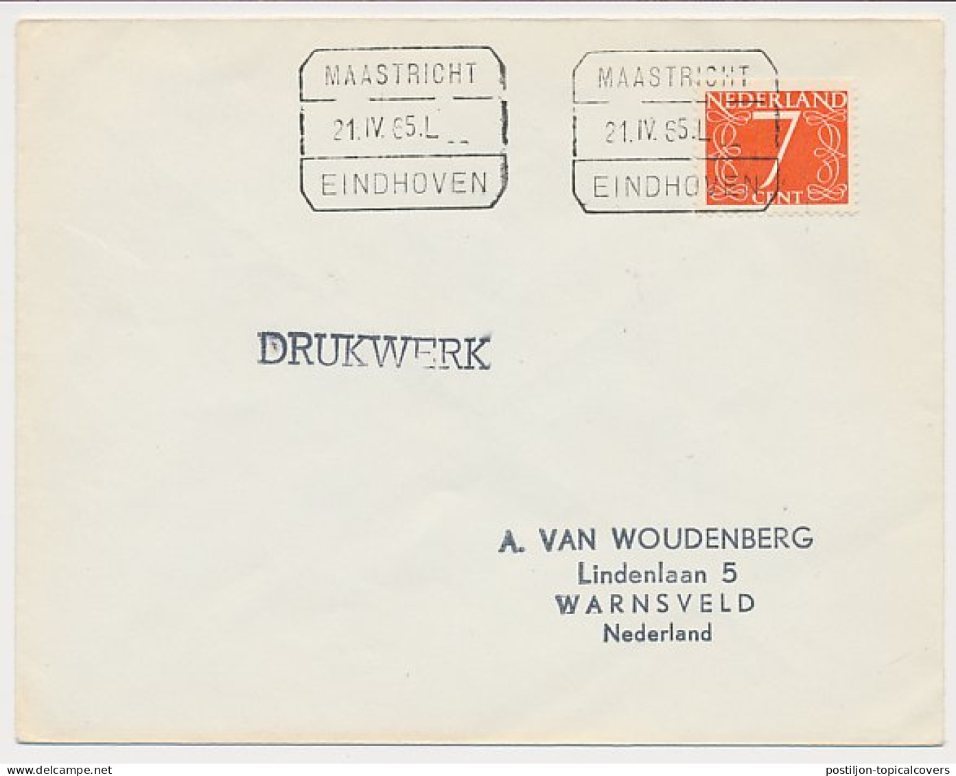 Treinblokstempel : Maastricht - Eindhoven L 1965 - Unclassified