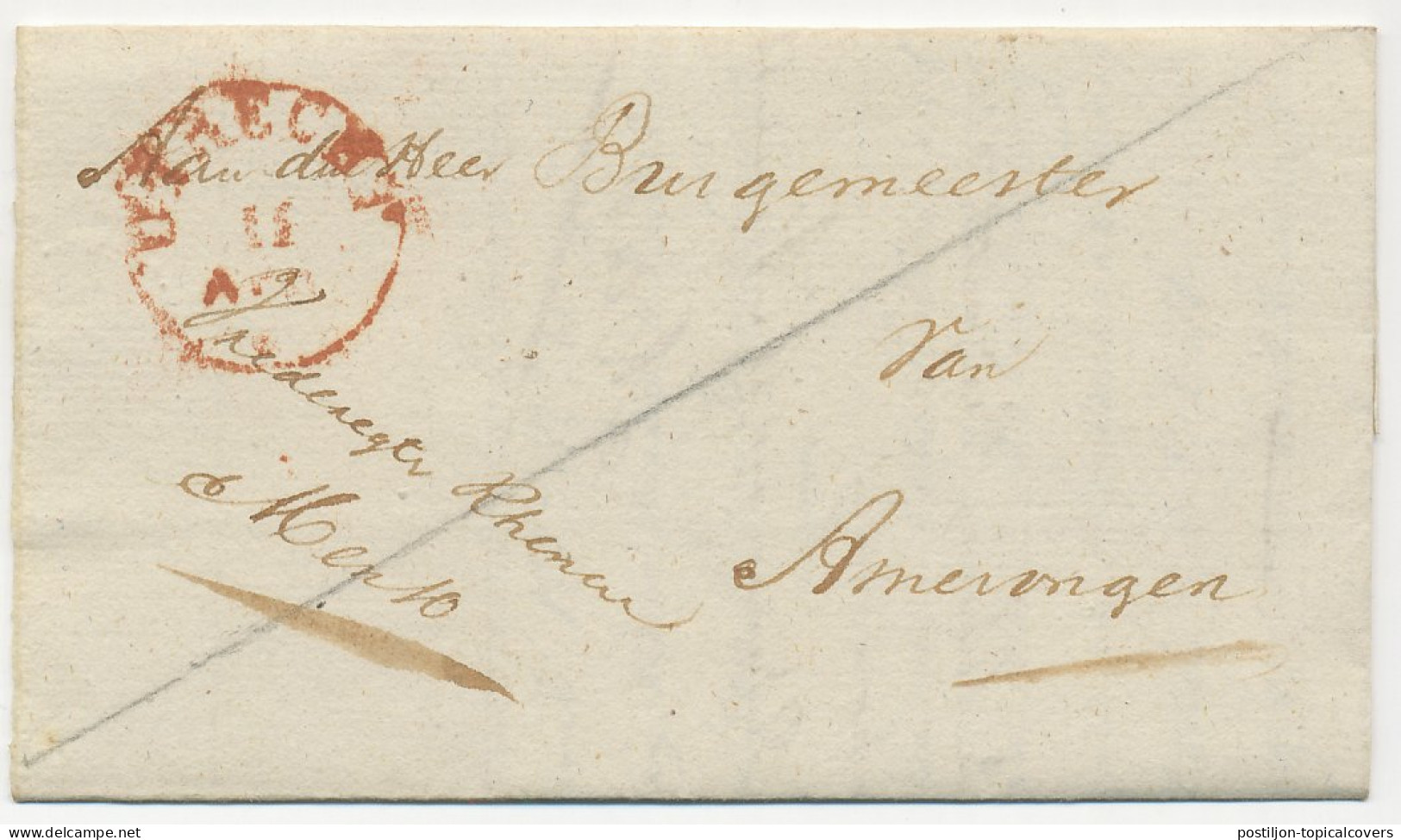 Distributiekantoor Rhenen - Utrecht - Amerongen 1837 - ...-1852 Precursori