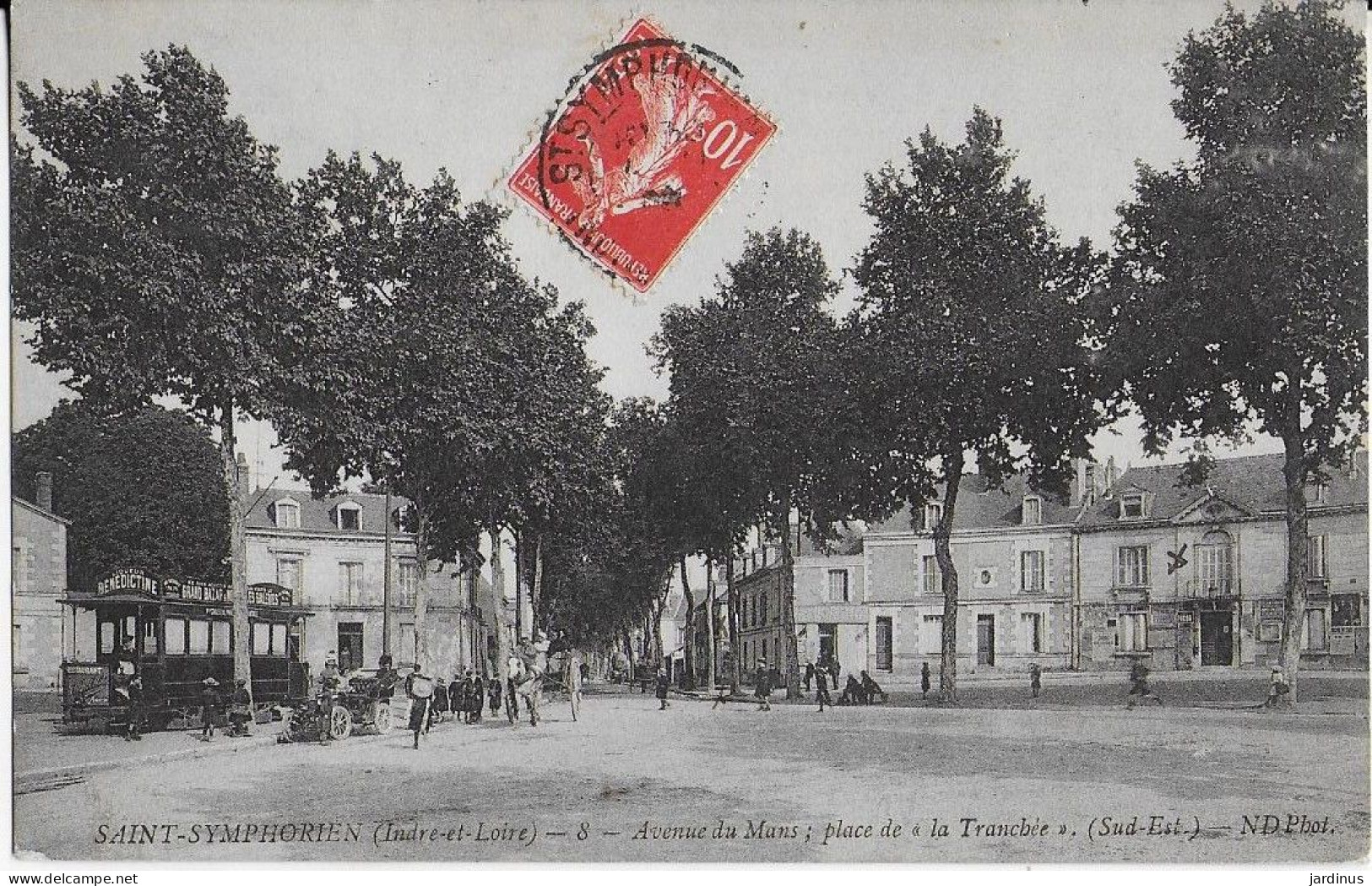 SAint Symphorien  (Indre Et Loire ) Avenue Du Mans- Place De La Tranchée-Tramway Et Voiture - Other & Unclassified