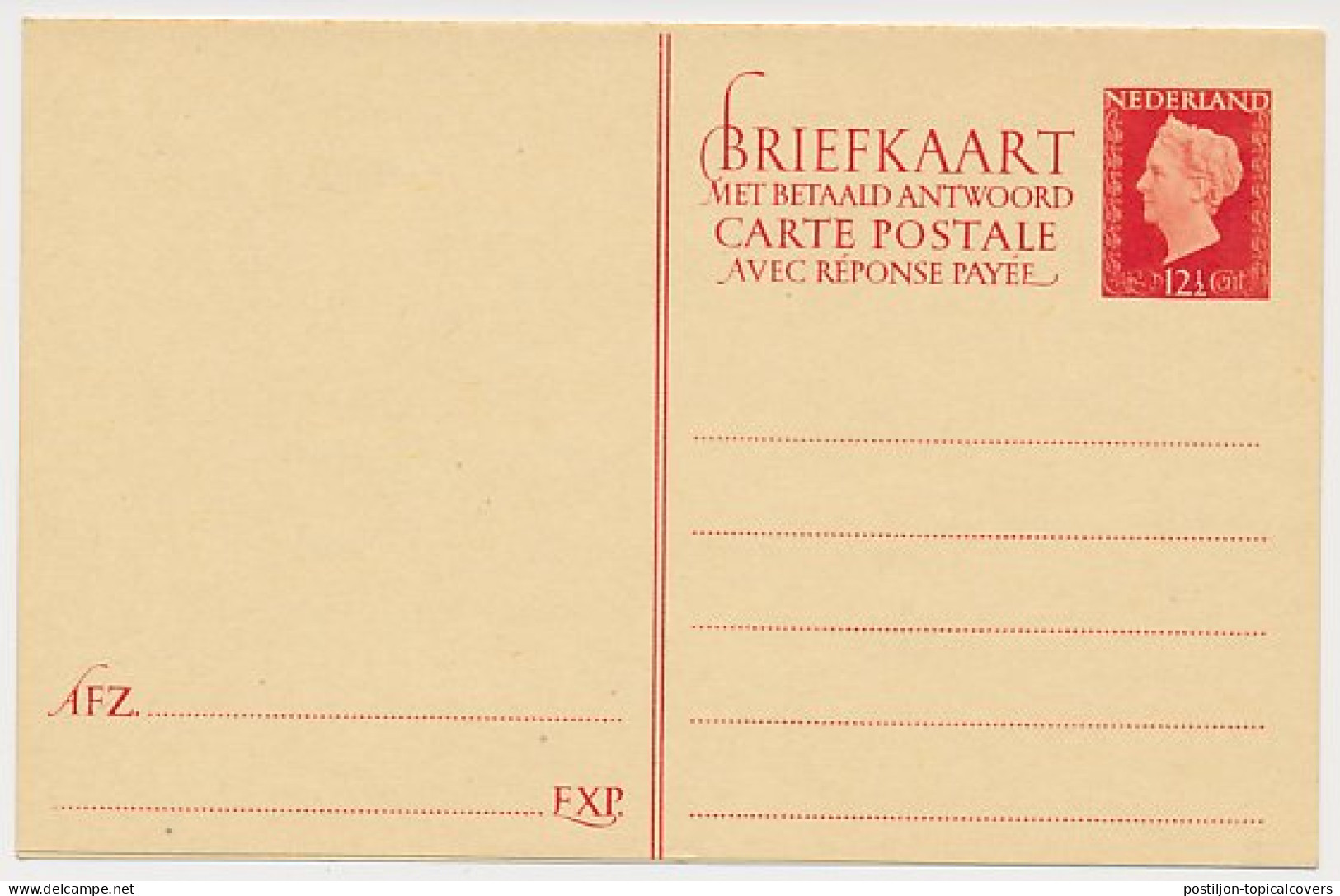 Briefkaart G. 296 B - Postal Stationery