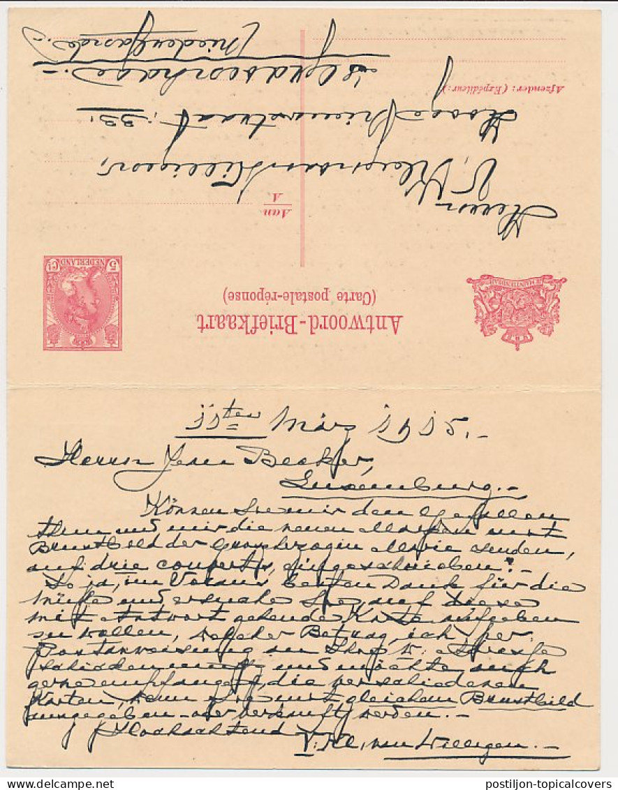 Briefkaart G. 85 I S Gravenhage - Luxemburg 1915 - Censuur Trier - Postal Stationery