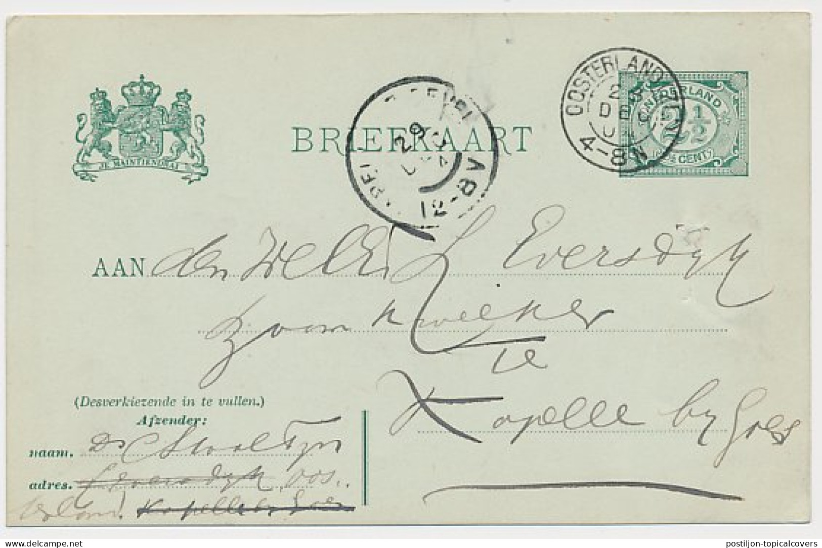 Kleinrondstempel Oosterland (ZL:) 1904 - Unclassified