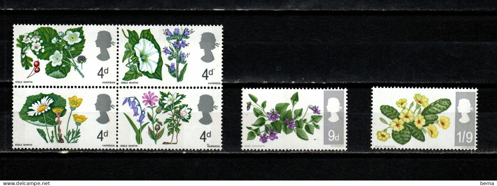 FLOWERS GREAT BRITAIN 465/470 MNH - Otros & Sin Clasificación