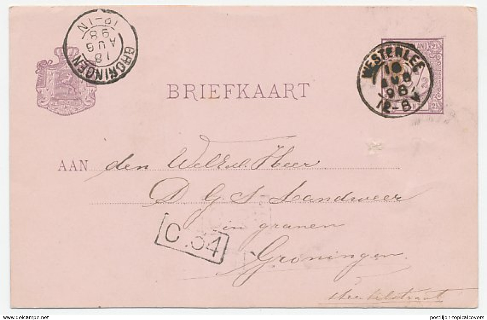 Kleinrondstempel Westerlee 1898 - Zonder Classificatie