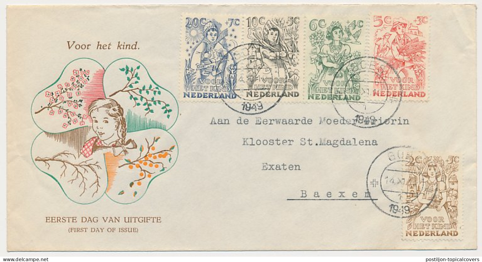 Goes FDC / 1e Dag Em. Kind 1949 - Uitgave Breel - Zonder Classificatie