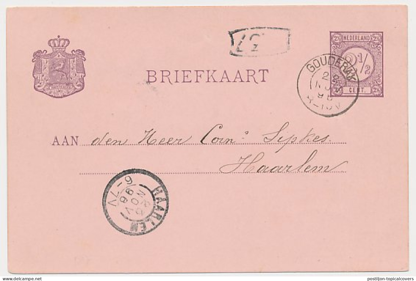 Ouderkerk A/d IJssel - Kleinrondstempel Gouderak 1896 - Zonder Classificatie