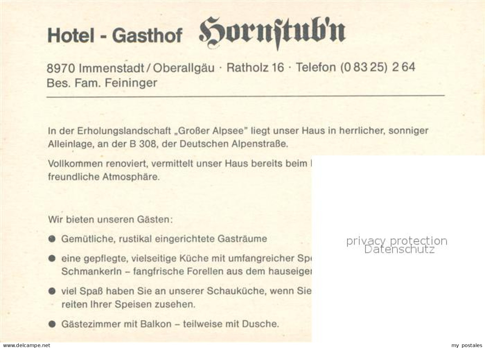 73651975 Immenstadt Allgaeu Hotel Gasthof Hornstubn Immenstadt Allgaeu - Immenstadt