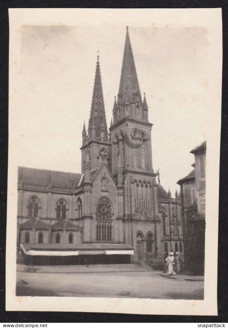 Jolie Photographie Ancienne Basilique De Douvres La Délivrande, Normandie, Calvados, Années 30, 6,3x9cm - Plaatsen