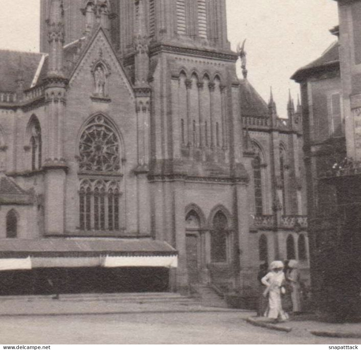 Jolie Photographie Ancienne Basilique De Douvres La Délivrande, Normandie, Calvados, Années 30, 6,3x9cm - Plaatsen