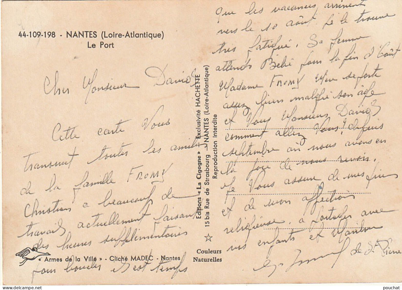 ZY 61-(44) NANTES - LE PORT - BATEAU " EDITH - N - CHRISOPHERSEN " , FLENSBURG  - 2 SCANS - Nantes
