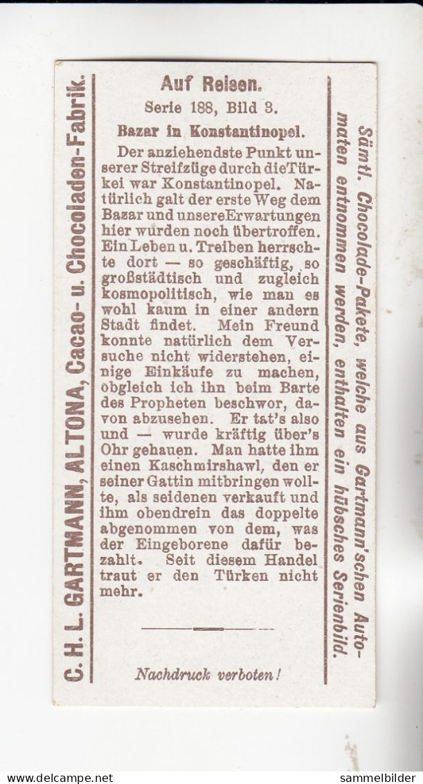 Gartmann Auf Reisen  Bazar In Konstantinopel      Serie 188 #3 Von 1907 - Sonstige & Ohne Zuordnung