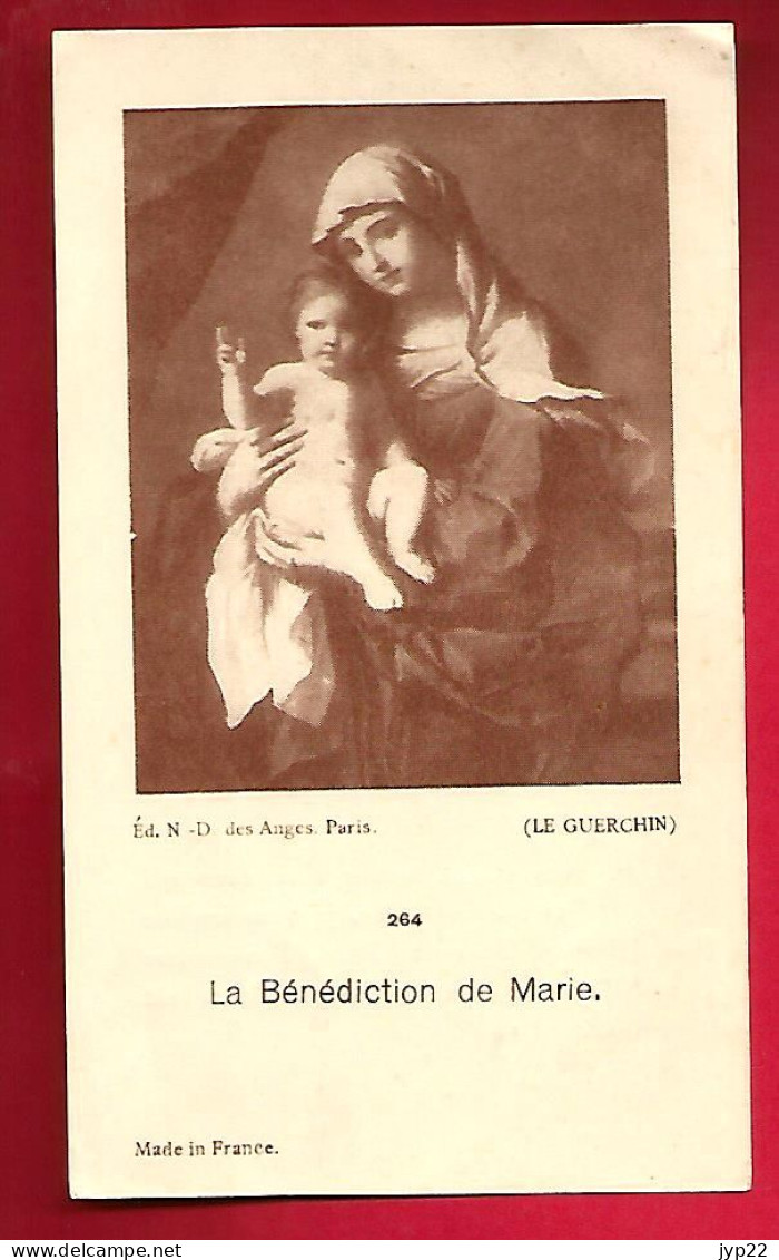 Image Pieuse Notre Dame Des Anges 264 La Bénédiction De Marie Peintre Le Guerchin - Thérèse Cole 4-07-1934 - St Alphonse - Devotieprenten