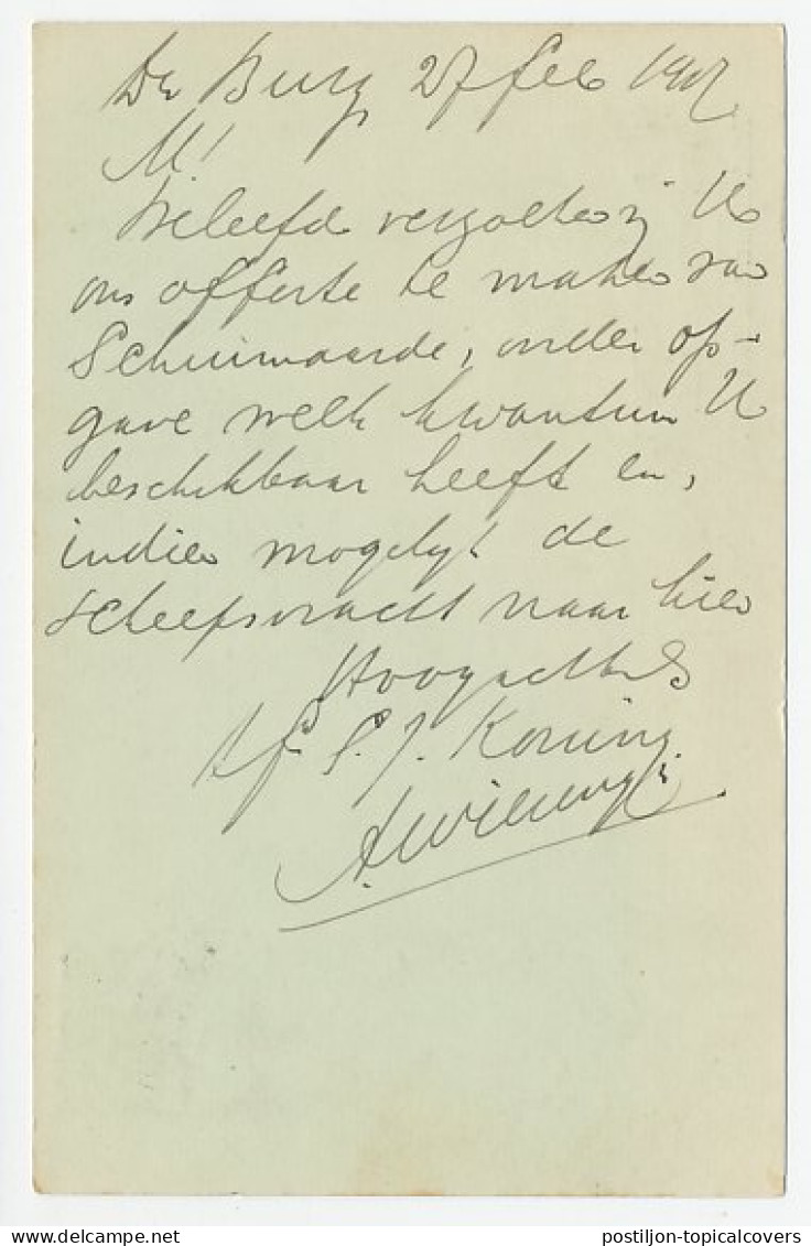 Firma Briefkaart Den Burg Texel 1917  - Non Classés