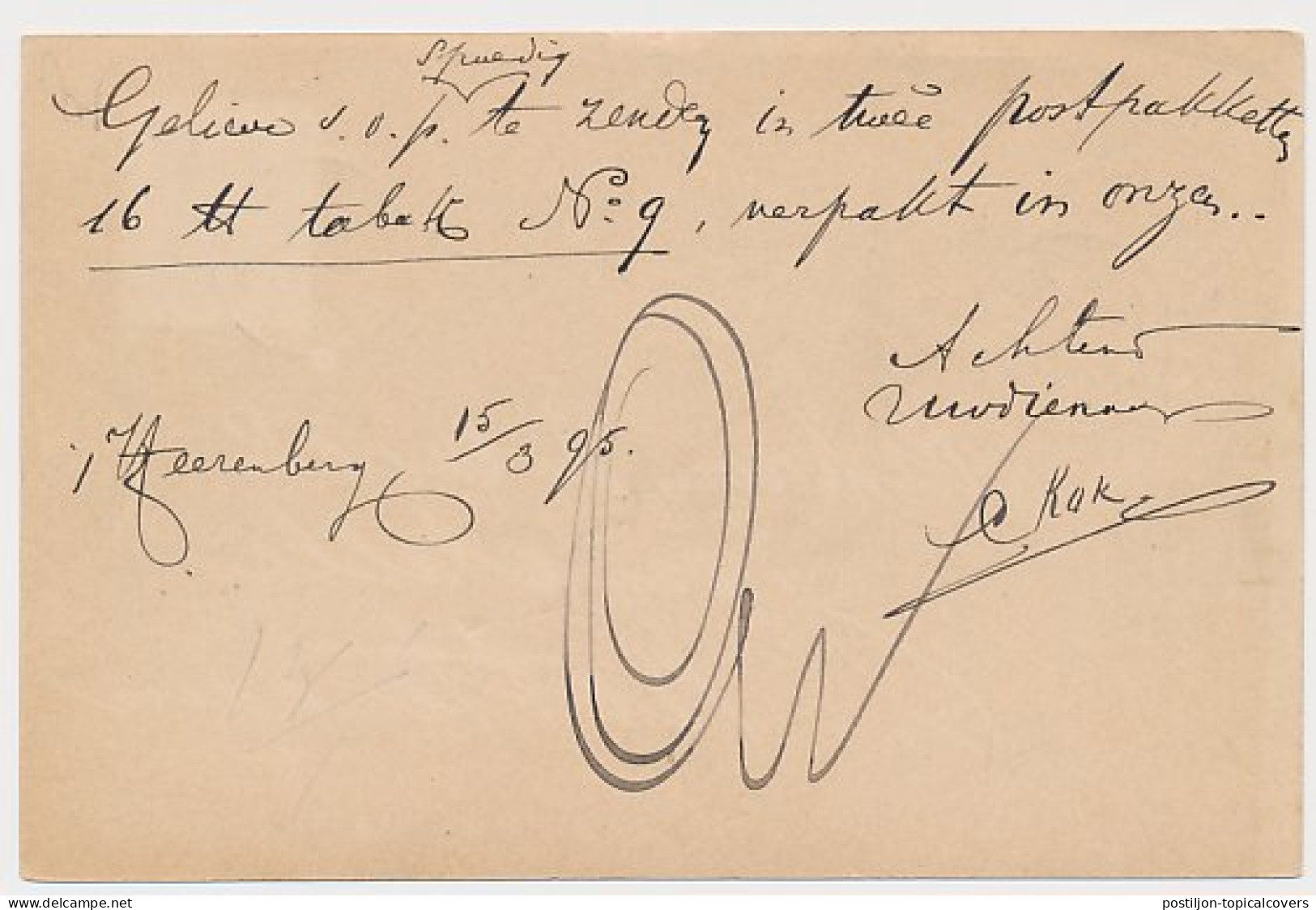 Kleinrondstempel S Herenberg 1895 - Zonder Classificatie