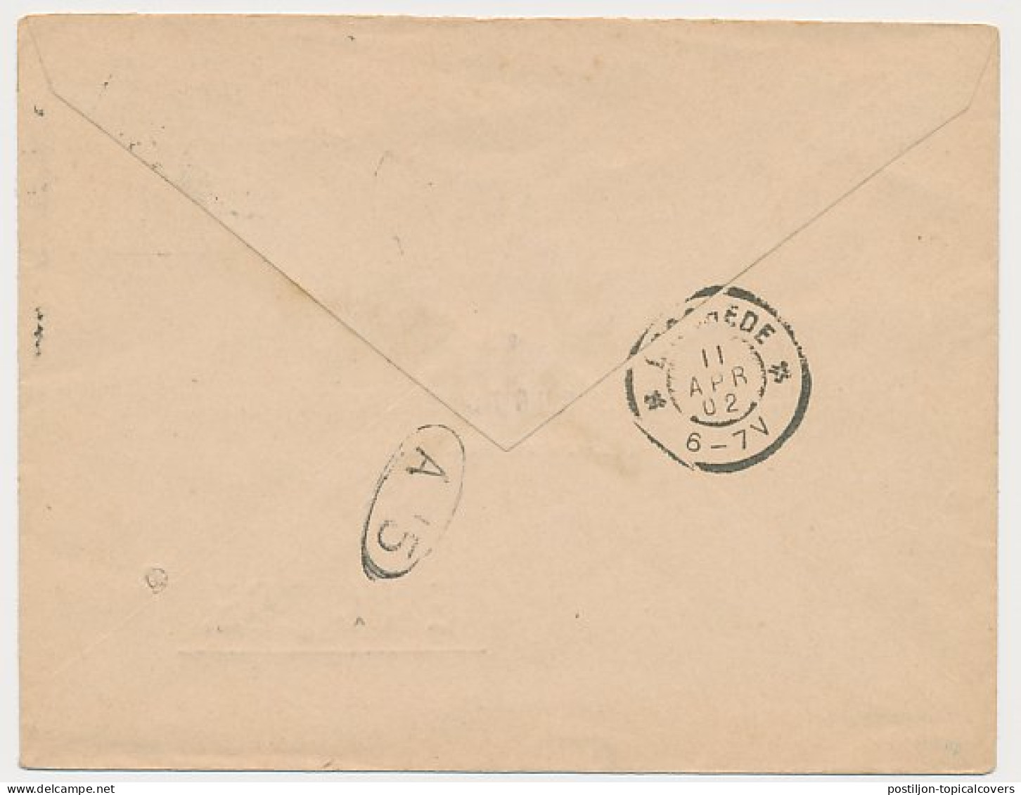 Envelop G. 8 Particulier Bedrukt Enschede 1902 - Material Postal