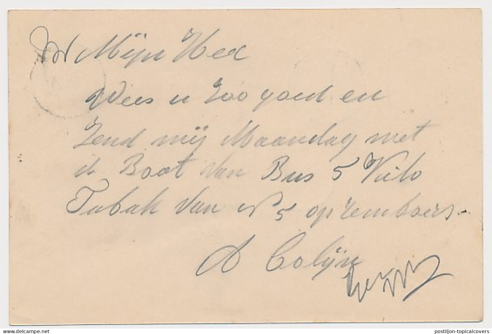 Kleinrondstempel Hillegom 1894 - Ohne Zuordnung