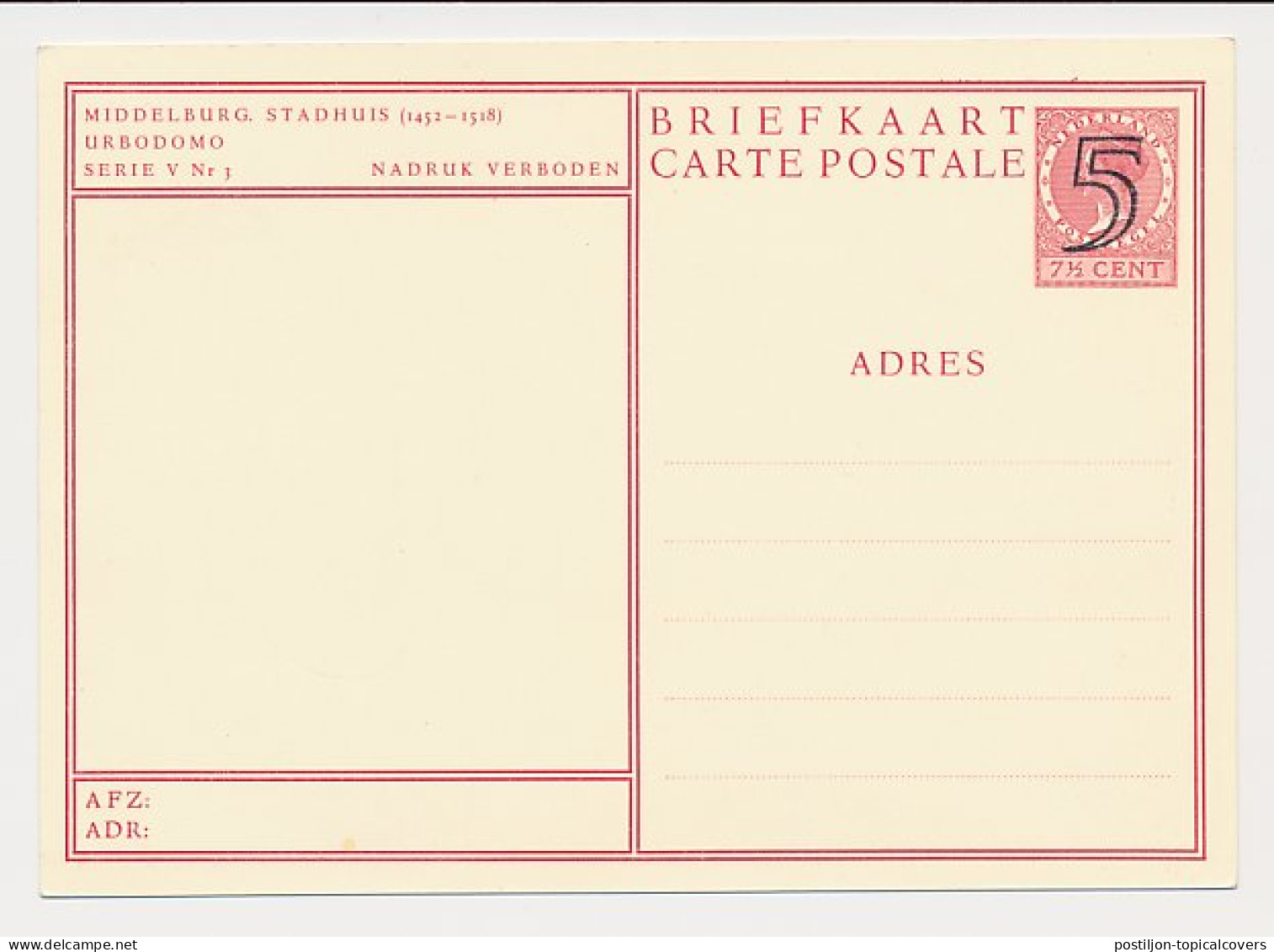 Briefkaart G. 284 K - Ganzsachen