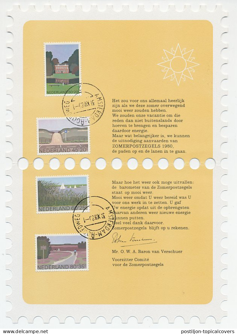 Zomerbedankkaart 1980 - Complete Serie Bijgeplakt  - Non Classés