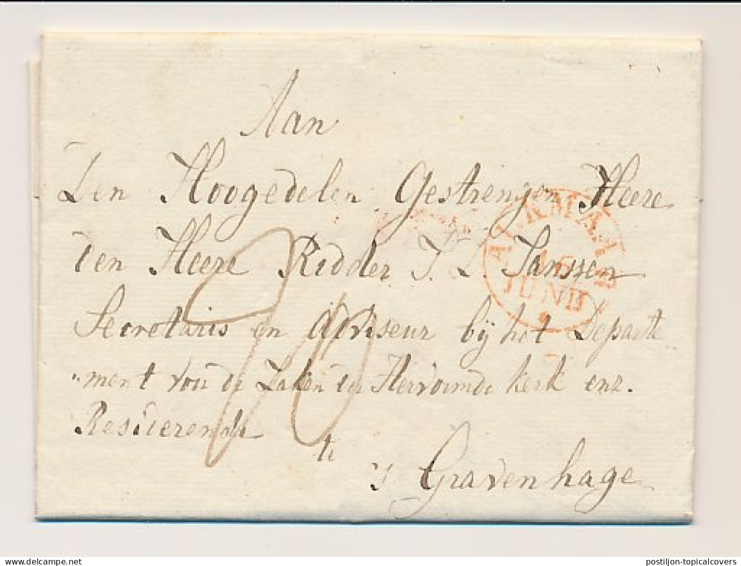 Zijpe - Distributiekantoor Schagerbrug - Alkmaar 1837  - ...-1852 Precursori