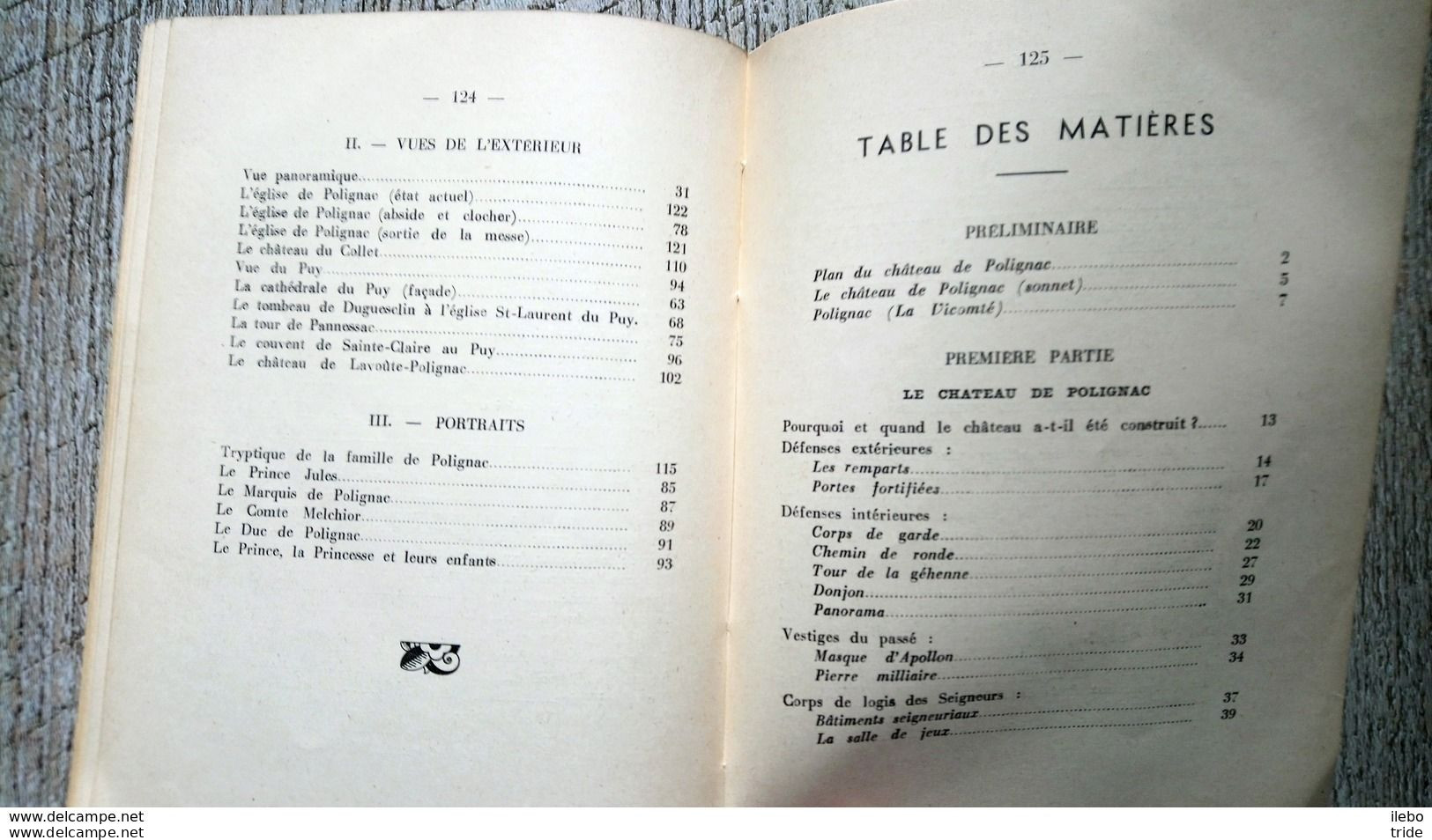 Lot Polignac Guide Illustré Du Touriste De Cortial 1956 Chateau Guide Abrégé Darne Dessins Plan - Reiseprospekte