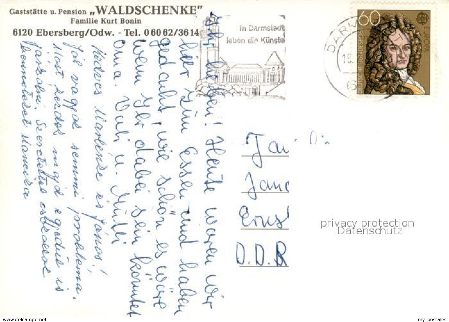 73651932 Ebersberg Odenwald Gaststaette Pension Waldschenke Ebersberg Odenwald - Erbach
