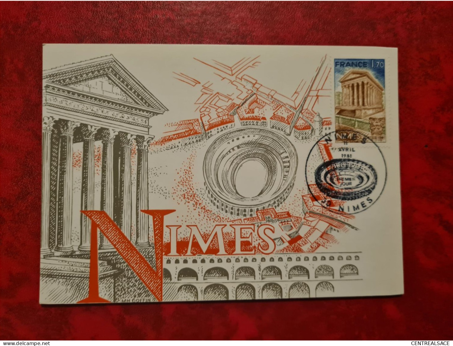 Carte Maximum 1981 NIMES LA MAISON CARREE - 1980-1989