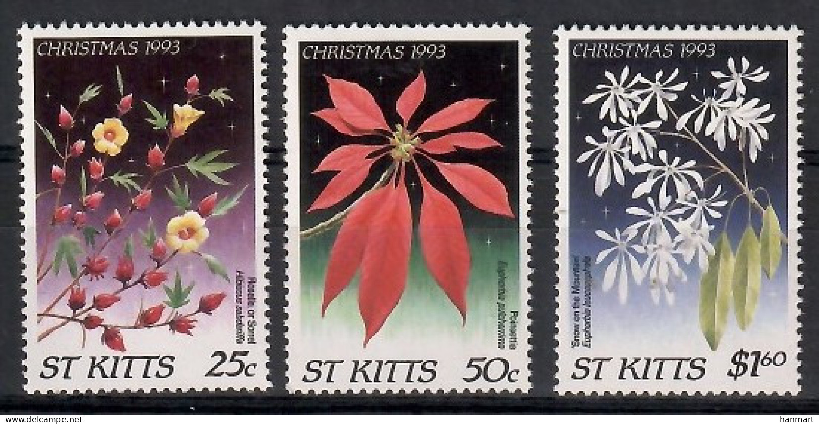 Saint Kitts 1993 Mi 364-366 MNH  (ZS2 SKT364-366) - Altri & Non Classificati