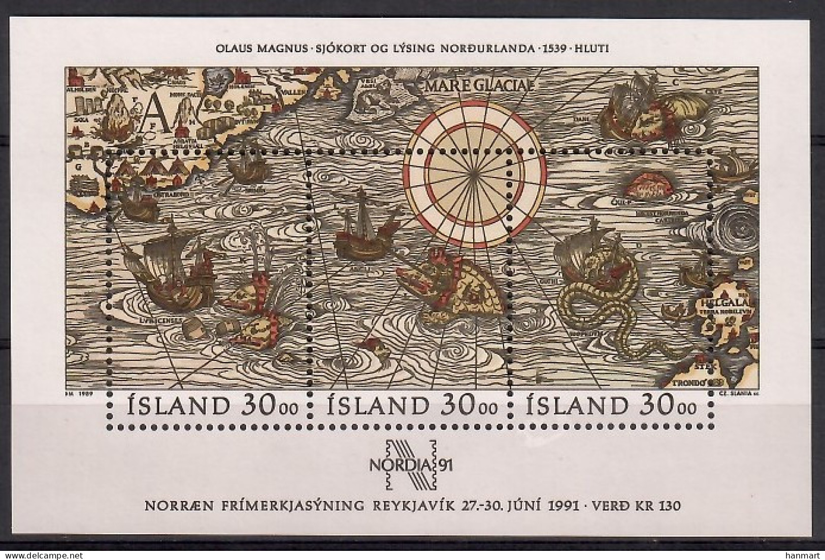 Iceland 1991 Mi Block 12 MNH  (ZE3 ICLbl12) - Other & Unclassified
