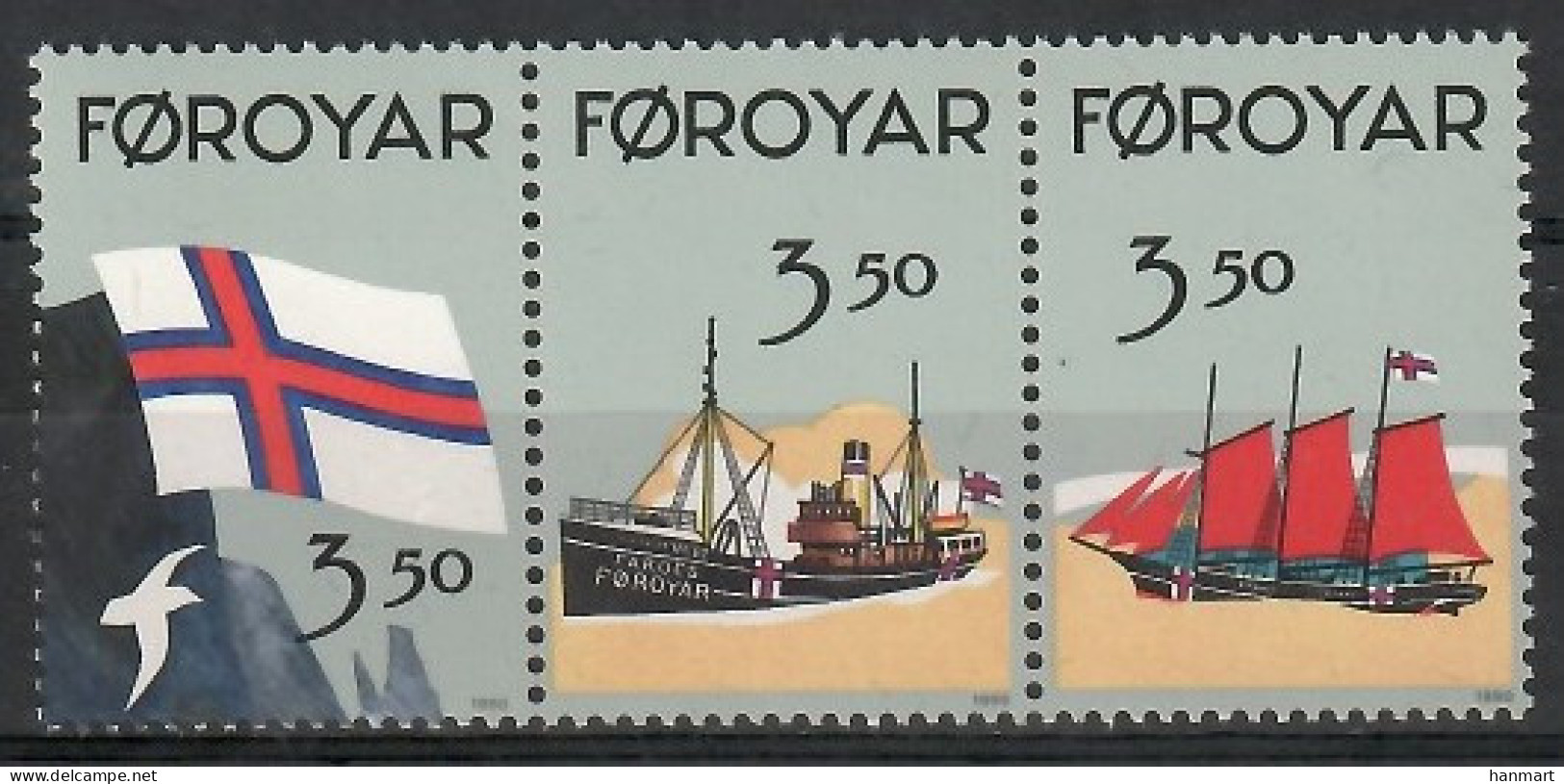 Faroe Islands 1990 Mi 200-202 MNH  (ZE3 FRSdre200-202) - Sellos