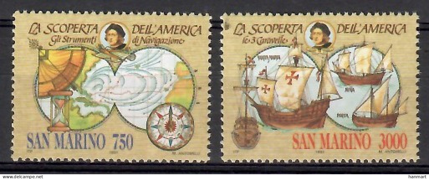 San Marino 1991 Mi 1472-1473 MNH  (ZE2 SMR1472-1473) - Clocks