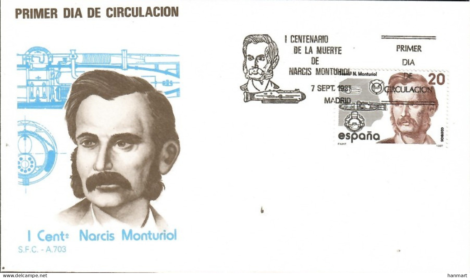 Spain 1987 Mi 2792 FDC  (FDC ZE1 SPN2792) - Altri & Non Classificati