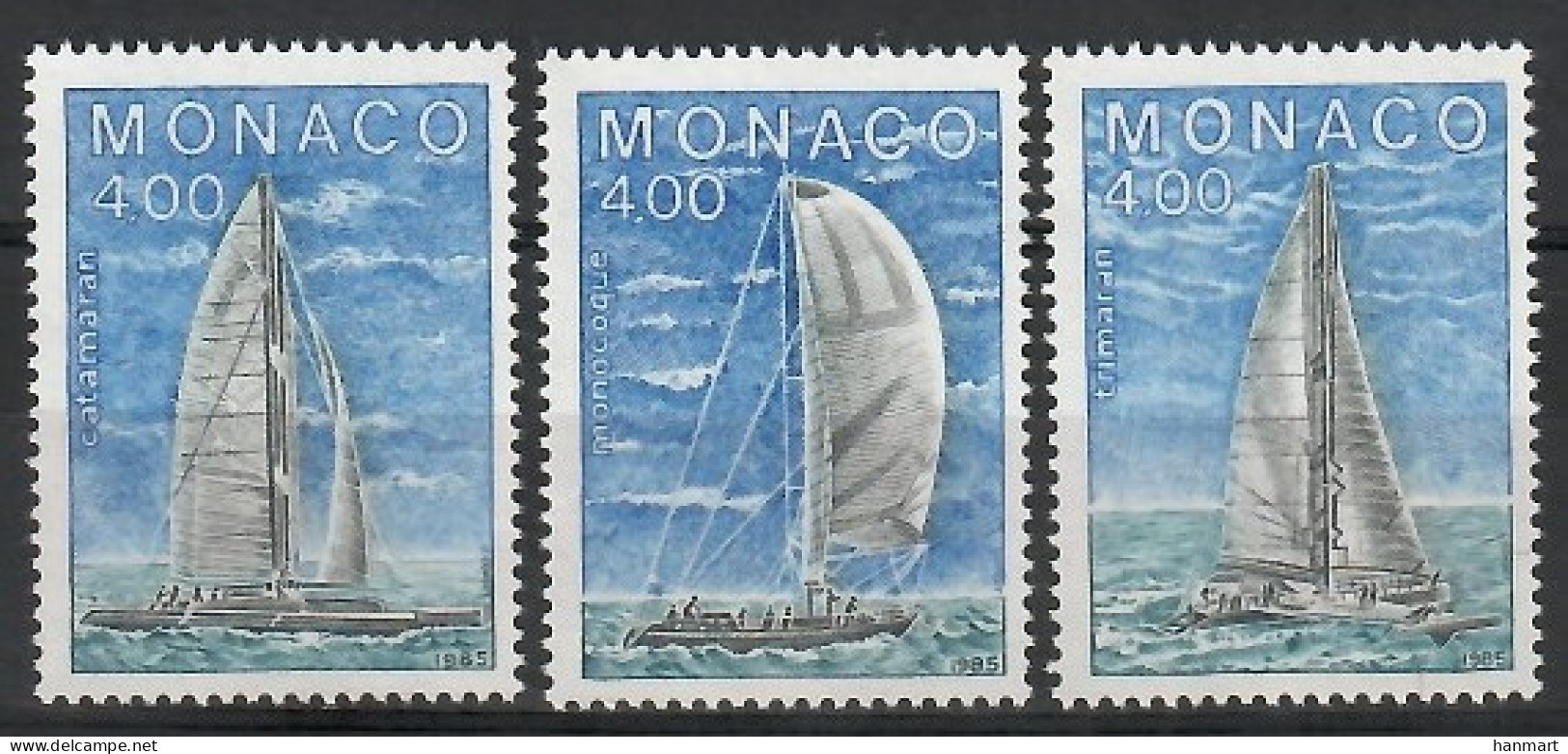 Monaco 1985 Mi 1709-1711 MNH  (ZE1 MNC1709-1711) - Sailing