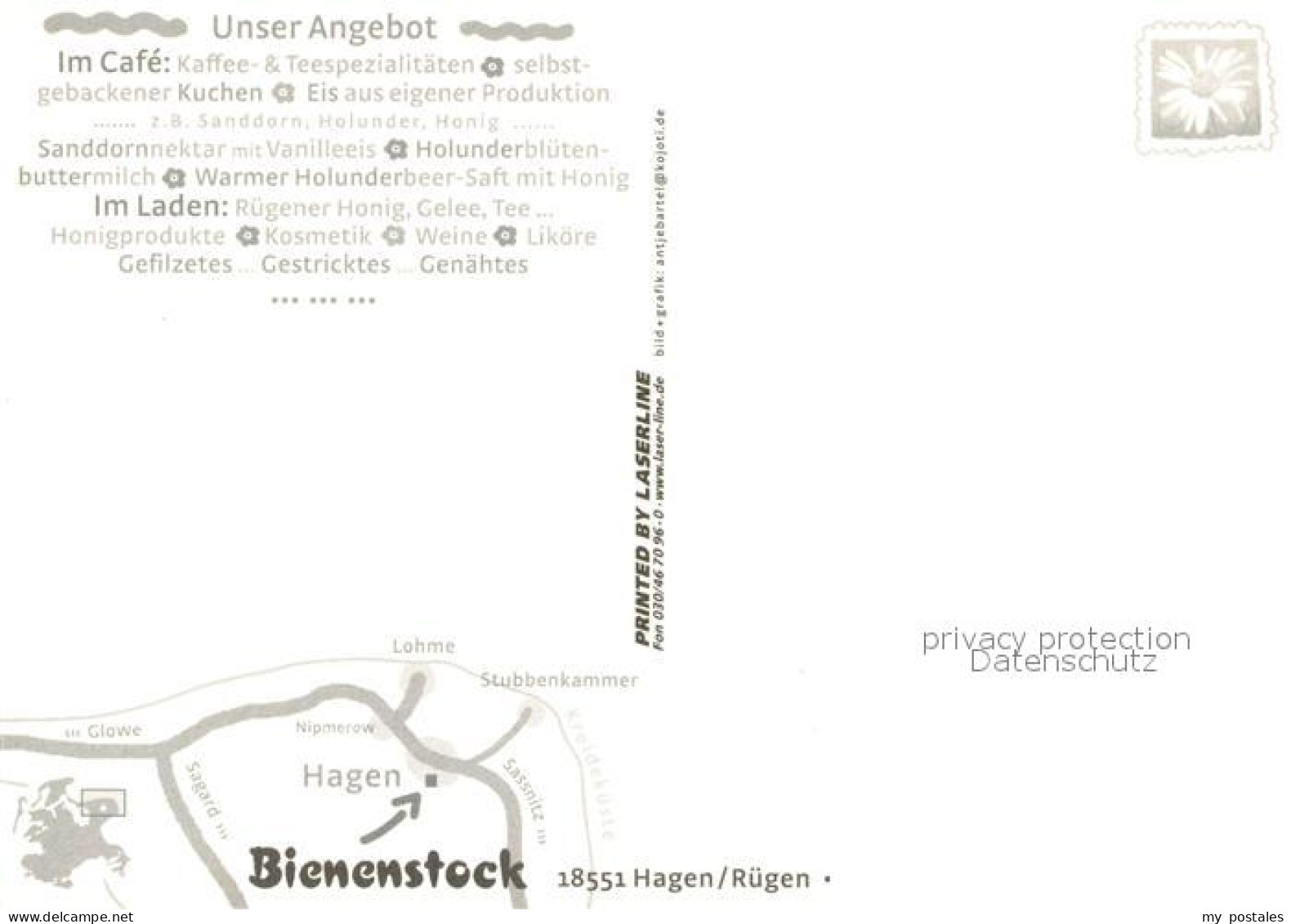 73651884 Hagen Insel Ruegen Bienenstock Cafe Hofladen Honig Eis Kaffee Und Kuche - Otros & Sin Clasificación