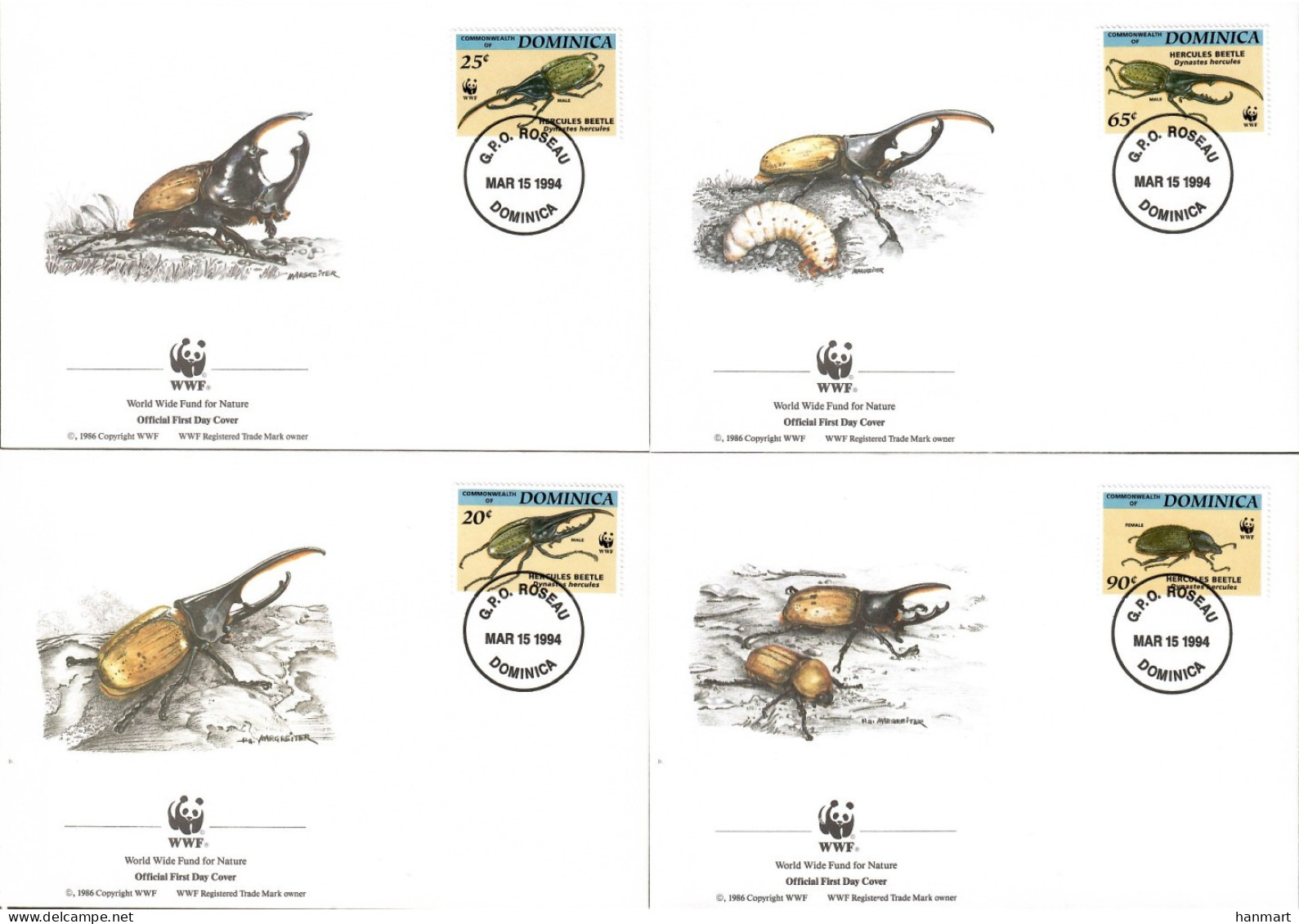 Dominica 1994 Mi 1804-1807 FDC  (FDC ZS2 DMN1804-1807) - Other