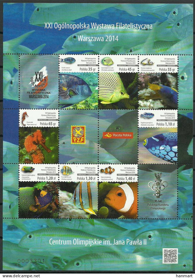 Poland 2014 Mi Sheet 4716-4723 Fi Block 269 MNH  (ZE4 PLDark4716-4723) - Postzegels