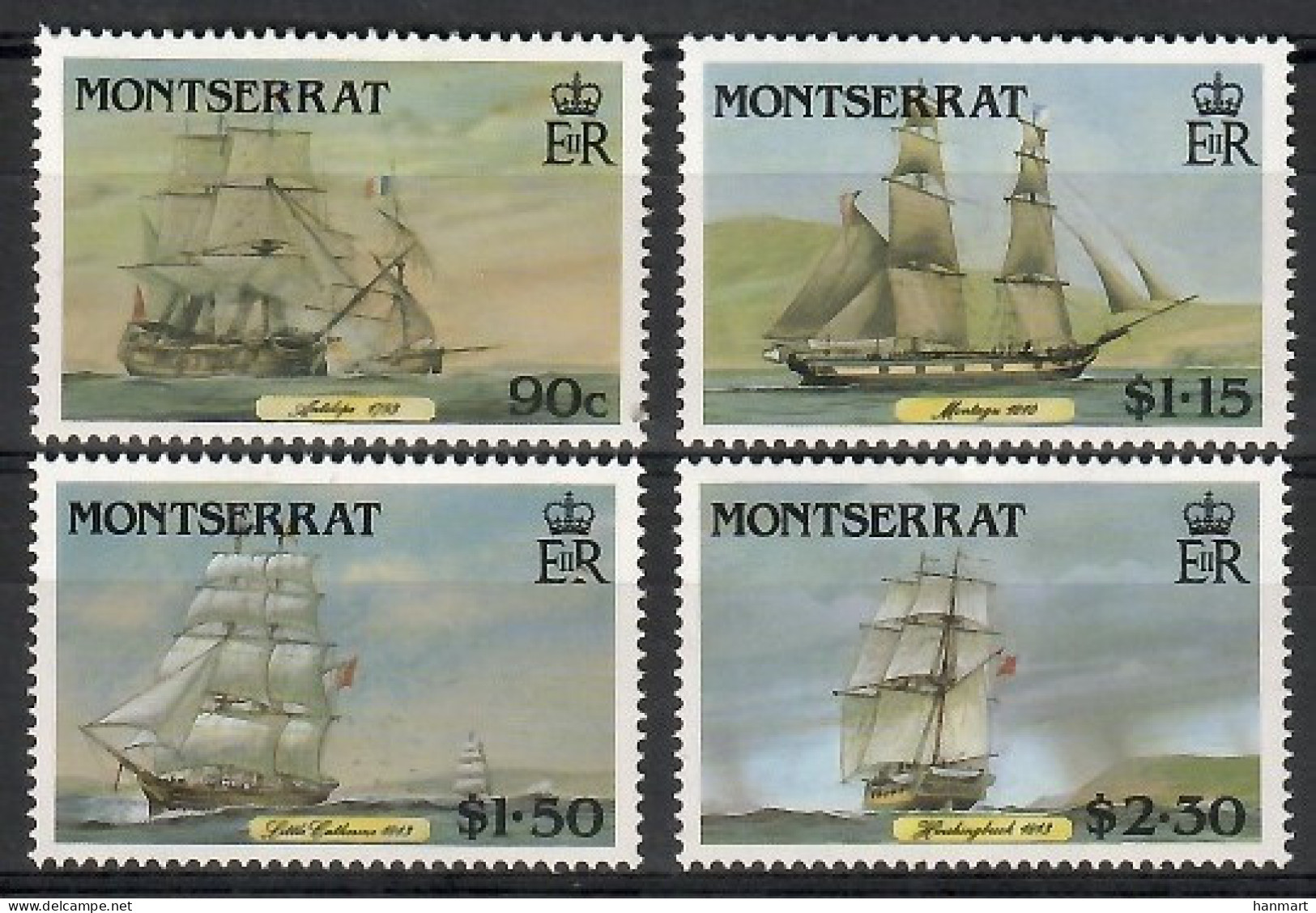Montserrat 1986 Mi 643-646 MNH  (ZS2 MNT643-646) - Barche