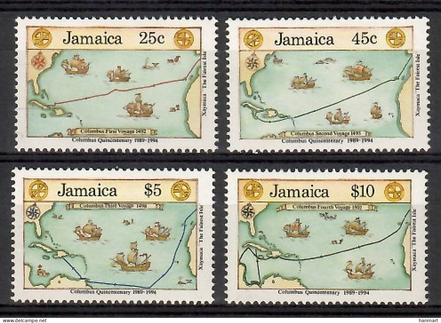 Jamaica 1990 Mi 752-755 MNH  (ZS2 JMC752-755) - Aardrijkskunde