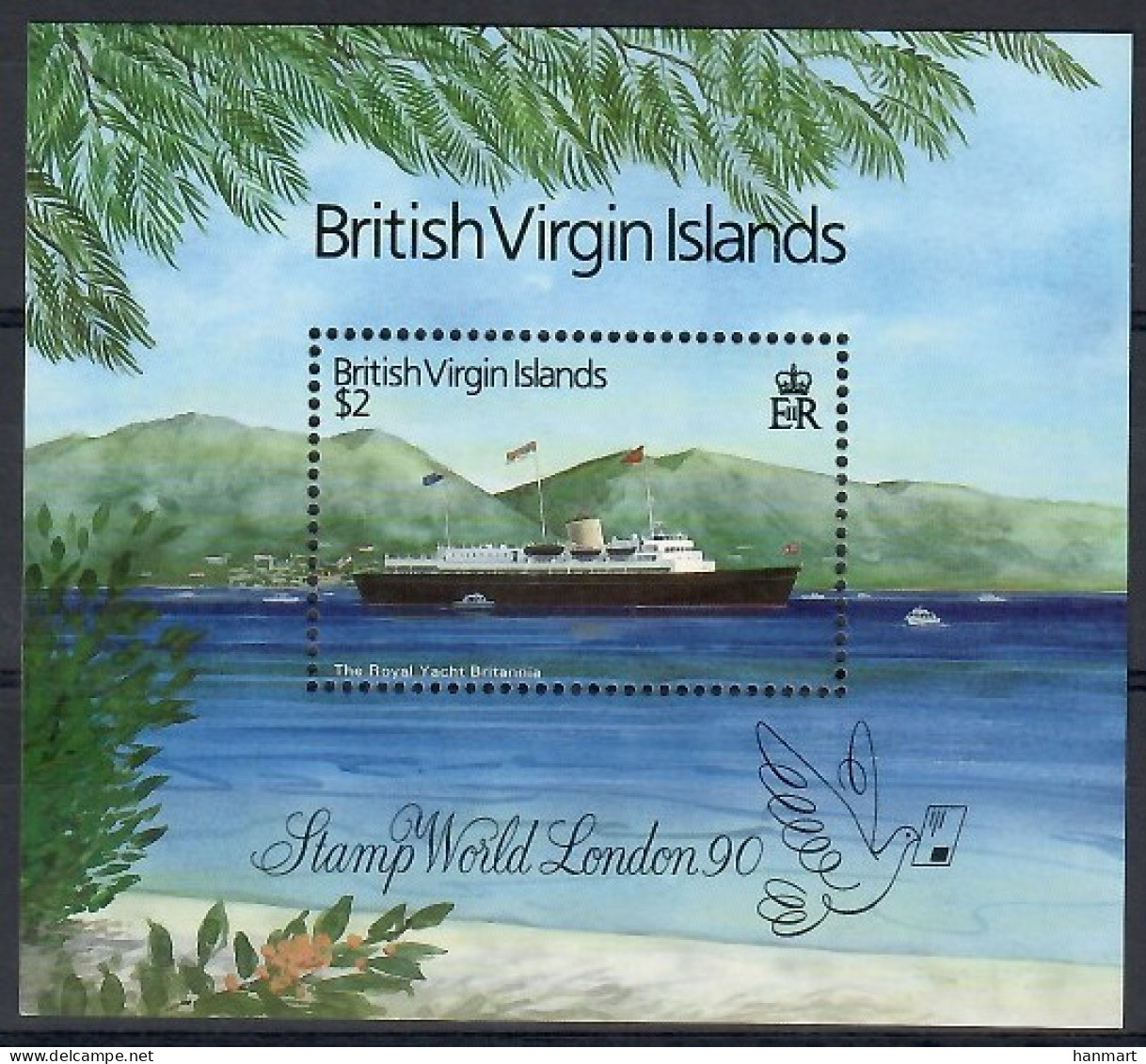 British Virgin Islands 1990 Mi Block 60 MNH  (ZS2 BVIbl60) - Otros
